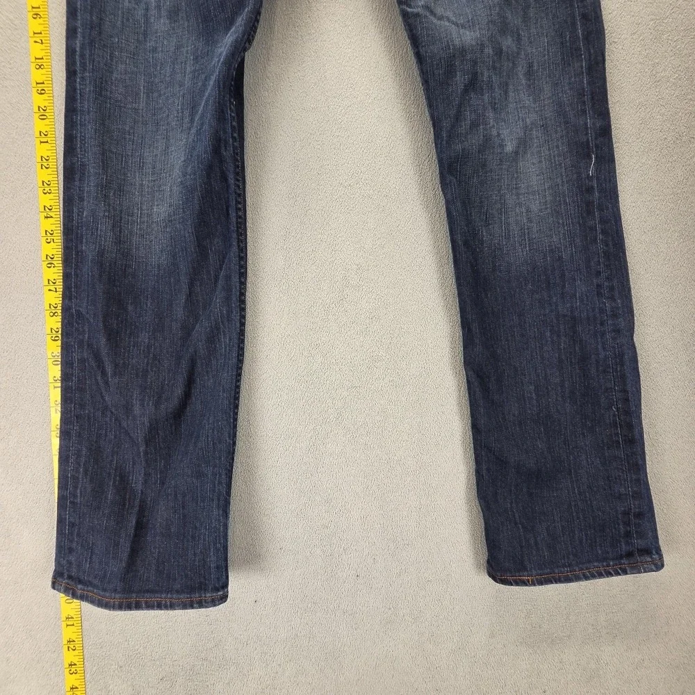 Vintage‎ Levis 504 Jeans Mens 32x32 Blue Straight Engineered Dark Wash Zip Fly